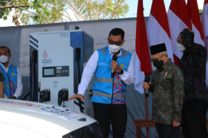 Wapres Ma’ruf Amin tinjau kesiapan SPKLU di Nusa Dua