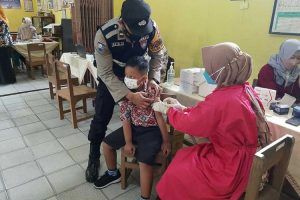 Polsek Tambakromo Kawal Vaksinasi Anak Usia 6 – 11
