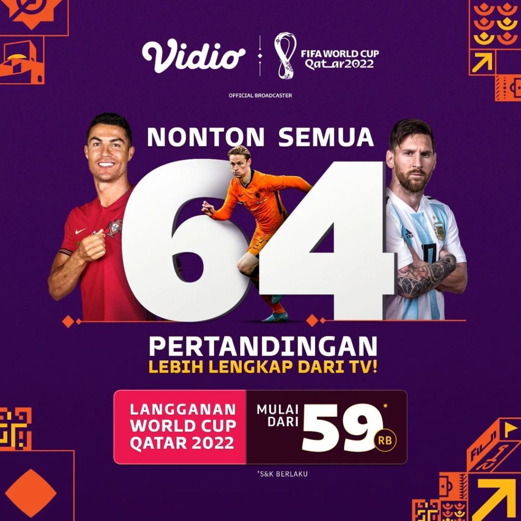 Cara berlanggan Vidio untuk Piala Dunia 2022 Qatar versi lengkap