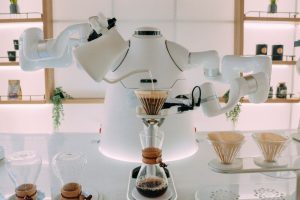 Mau ngopi di layani dengan robot barista yuk ngopi disini