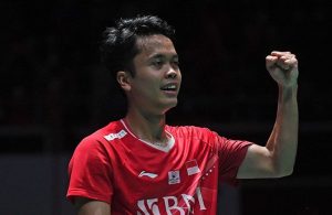 Ginting libas  mantan juara dunia di perempat final Hylo Open 2022