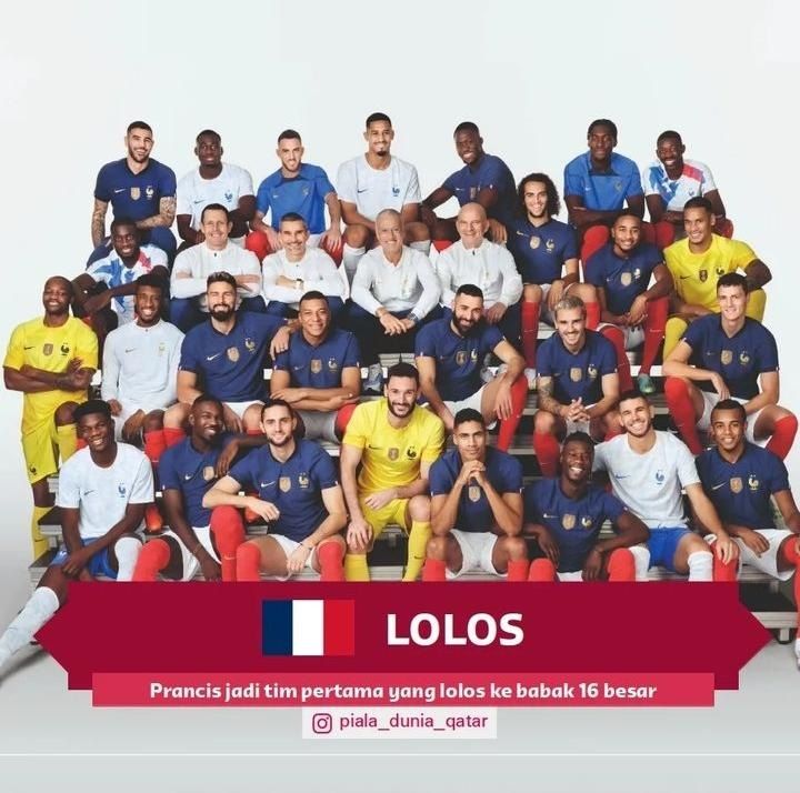 Laju cepat Prancis menjadi tim pertama lolos 16 besar Piala Dunia 2022 qatar