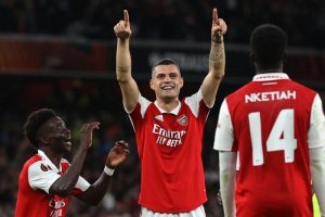 Granit Xhaka berhasil membawa Arsenal lolos ke babak 16 besar Liga Europa