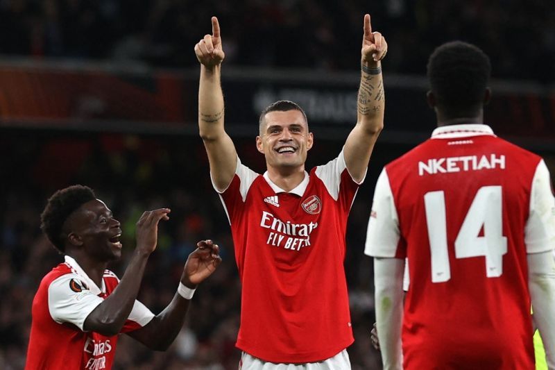 Granit Xhaka berhasil membawa Arsenal lolos ke babak 16 besar Liga Europa