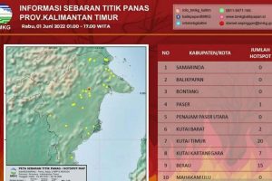 Hari Ini, 45 Titik Panas di Kaltim Terdeteksi