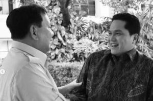 Hadiri HUT ke-25 PAN, Prabowo dan Erick Thohir terlihat Kompak