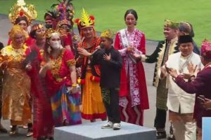 Farel Prayoga Tampil Pede Nyanyikan Lagu “Ojo Dibandingke” di Depan Presiden