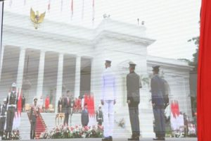 HUT TNI ke-77 di Istana Merdeka di pimpin Presiden Joko Widodo