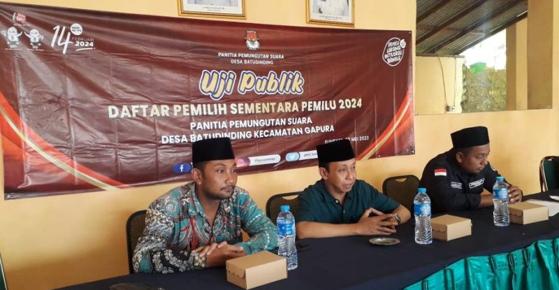 PPS Batudinding Sukses Gelar Uji Publik DPS untuk Pemilu 2024