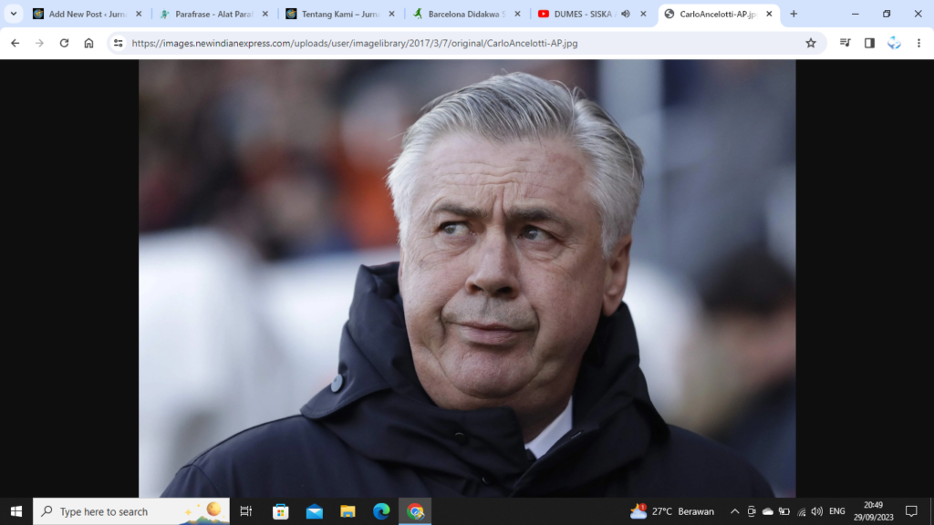 Dakwaan Suap Wasit, Kini Barcelona Jadi Sorotan Carlo Ancelotti Pelatih Real Madrid