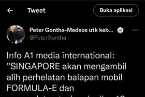 Peter Gontha: Singapura siap ambil alih Formula E Jakarta