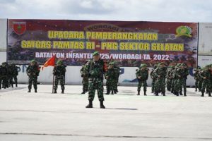Korem 143/HO kirim 450 personel 725/Woroagi jaga perbatasan RI-PNG