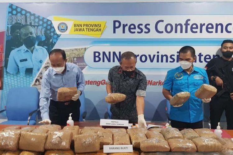 BNN Jateng Gagalkan Pengiriman 50 Kg Ganja dari Sumatera