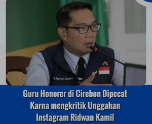 Usai Kritik Ridwan Kamil Guru Honorer Asal Cirebon Dipecat, Berikut Kata Pakar Komunikasi Unpad