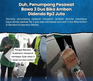 Viral Bawa 3 Dus Bika Ambon Seorang Penumpang pesawat Didenda Rp 2 Juta, Berikut Kata Garuda