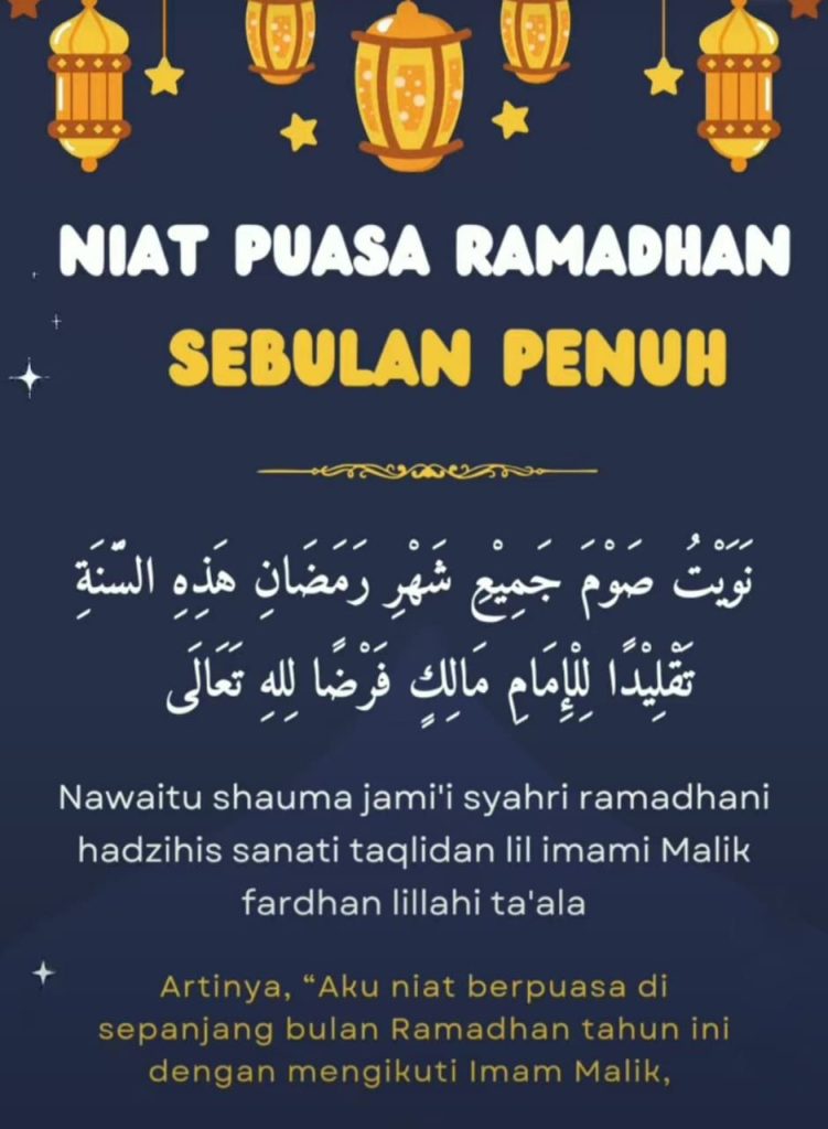 Berikut Niat Puasa Ramadhan Sebulan Penuh, Lengkap Arab, Latin dan Artinya, Ringkas Banget