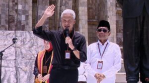 Ganjar Pranowo dan Mahfud MD Berkunjung ke Gresik, Jawa Timur dalam Kegiatan Doa Keselamatan Bangsa