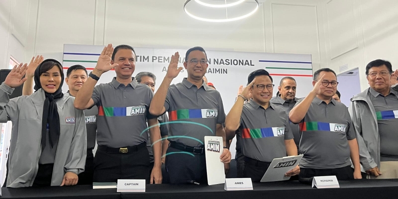 Calon Presiden dari Koalisi Perubahan Untuk Persatuan (KPP), Anies Baswedan, mengumumkan komposisi tim nasional pemenangan untuk Pemilu 2024 (Sumber foto: RMOL)