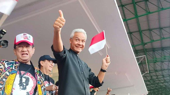 Bakal calon presiden (bacapres) Ganjar Pranowo mengaku merasa didukung oleh rakyat dalam upayanya memenangkan Pilpres 2024. (Sumber foto : Tribun Jatim)