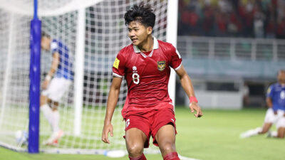 Arkhan Kaka samakan ketertinggalan timnas Indonesia (Sumber Foto. Bongdapro)