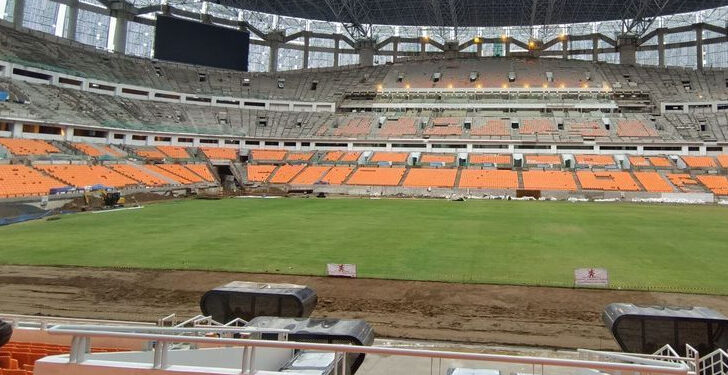 Jakarta Internasional Stadium tergenang (Sumber Foto. Sulselonline.com)