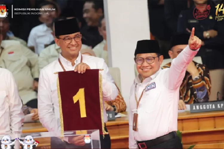 Pengundian nomor urut peserta Pemilihan Presiden (Pilpres) 2024 telah dilaksanakan di kantor Komisi Pemilihan Umum (KPU) pada Selasa (14/11/2023). (Sumber foto: Kilat)