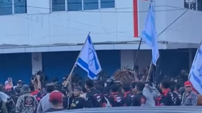 Massa Pro Israil di Kota Bitung Bentrok