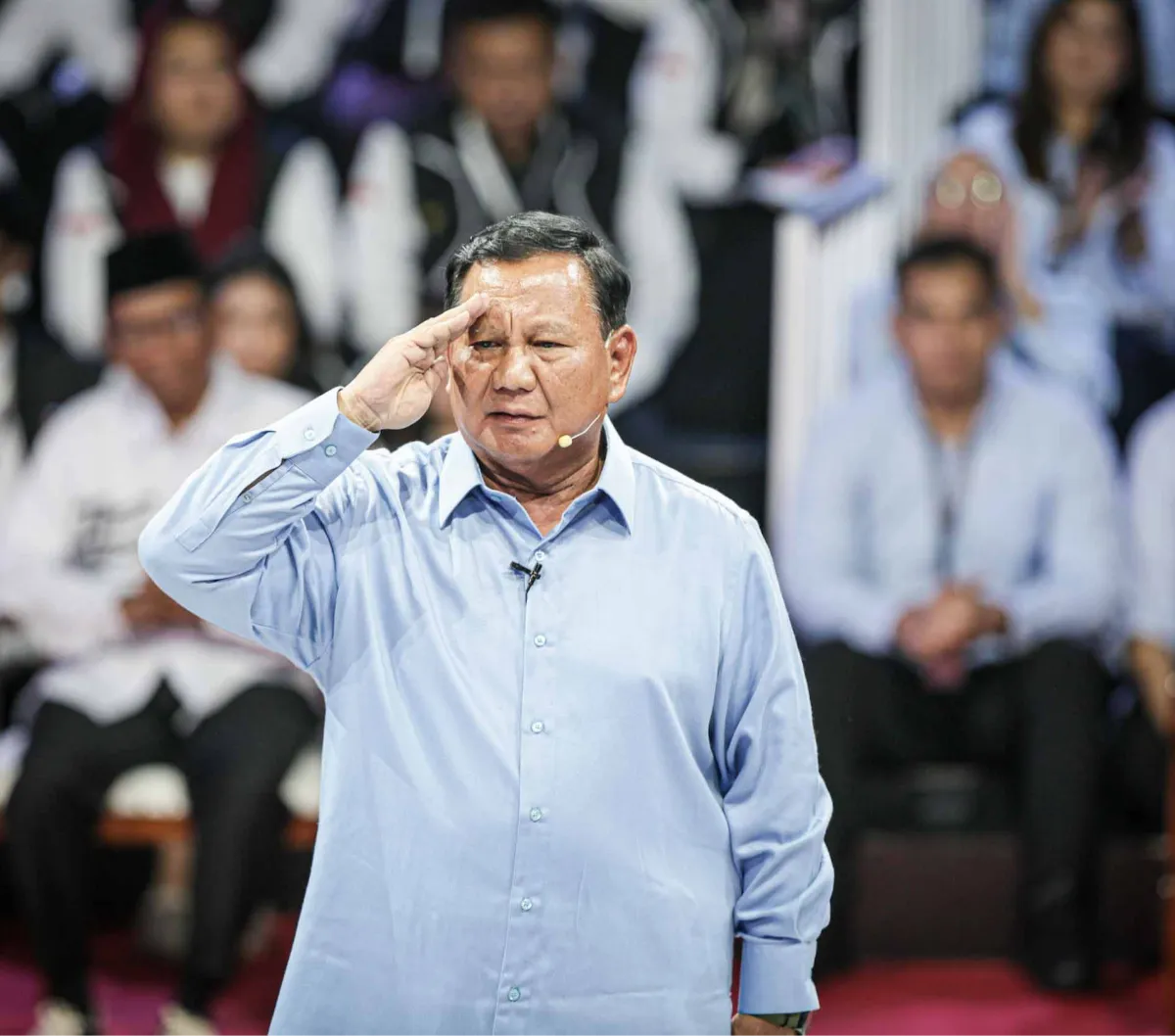 Calon Presiden nomor urut 2, Prabowo Subianto, menanggapi pernyataan yang dilontarkan oleh calon Presiden nomor urut 1, Anies Baswedan, terkait ( Sumber foto: Merdeka.com)