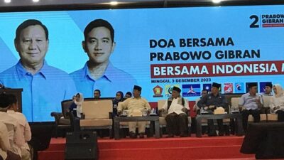 Pasangan calon presiden dan calon wakil presiden nomor urut 2, Prabowo Subianto-Gibran Rakabuming Raka, mendapat dukungan luar biasa (Sumber foto: Detik.com)