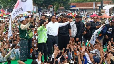 Anies Baswedan dan Muhaimin Iskandar Ramaikan Kampanye Akbar di Tegal