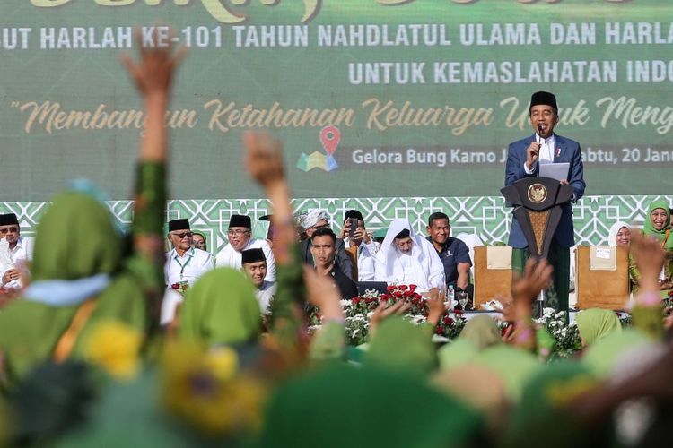 Presiden Joko Widodo, atau yang akrab disapa Jokowi, memberikan pesan penting kepada masyarakat menjelang Pemilihan Presiden (Pilpres) 2024 dan Pemilihan Calon (Sumber foto : Kompas.com)