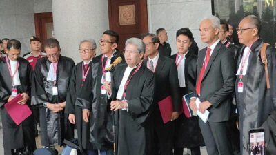Pernyataan dari kuasa hukum pasangan calon presiden-calon wakil presiden nomor urut 2, Prabowo-Gibran, yang menyatakan bahwa pemilu (Sumber foto : Kompas.com)