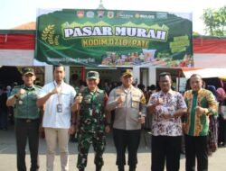Ringankan Beban Masyarakat, Kodim 0718 Pati Gelar Pasar Murah di Halaman Gedung Juang
