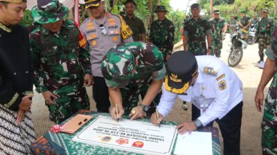 PATI-Program TNI Manunggal Membangun Desa (TMMD) Reguler Ke-119 Ta. 2024 di desa Tanjungrejo kecamatan Margoyoso Kabupaten Pati resmi (Jurnalindo.com)