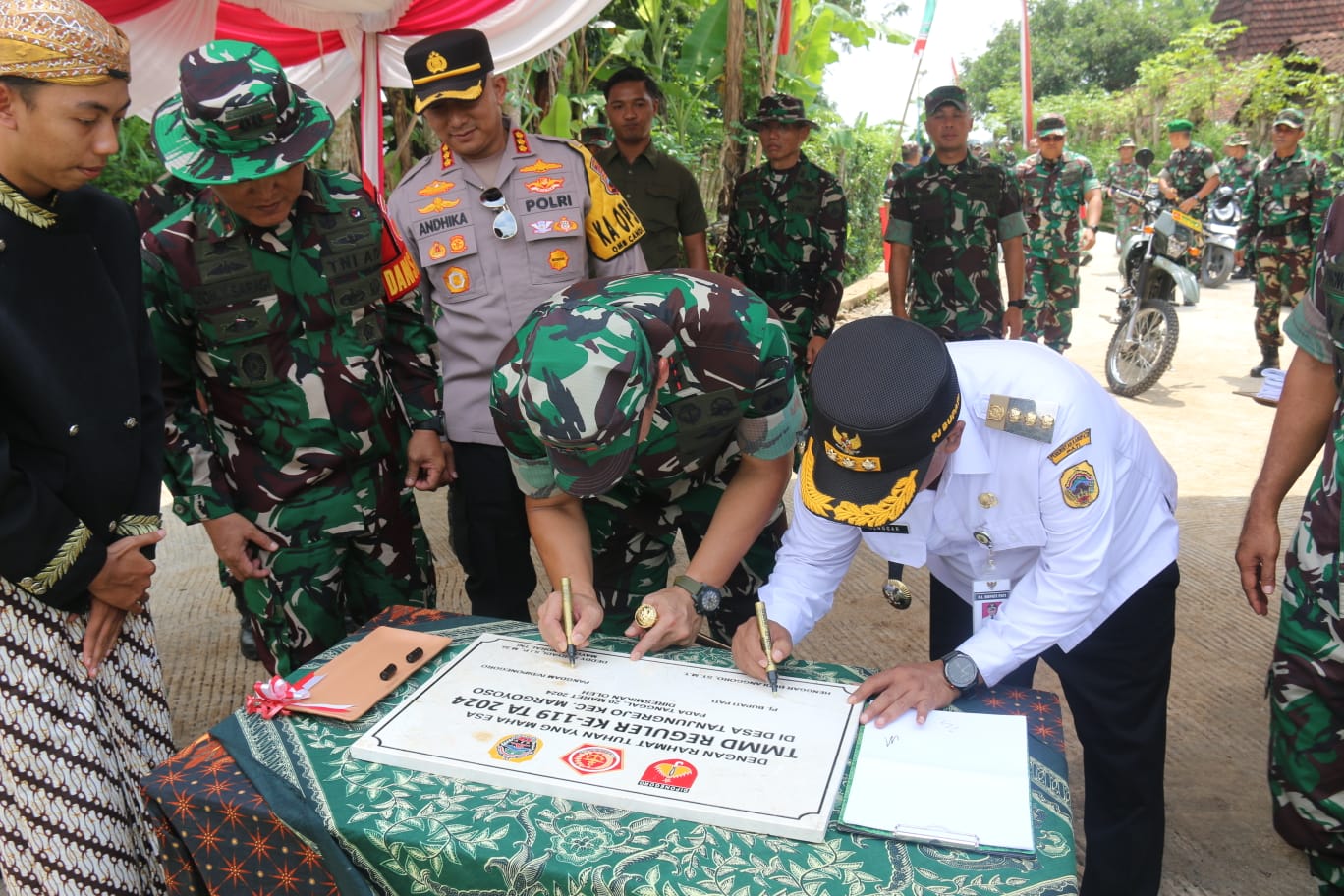 PATI-Program TNI Manunggal Membangun Desa (TMMD) Reguler Ke-119 Ta. 2024 di desa Tanjungrejo kecamatan Margoyoso Kabupaten Pati resmi (Jurnalindo.com)