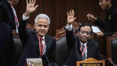 Pasangan calon presiden dan wakil presiden nomor urut 03, Ganjar Pranowo-Mahfud Md., telah mengajukan permohonan sengketa Pilpres (Sumber foto: Chatnews)
