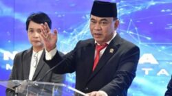 Menteri Komunikasi dan Informatika (Menkominfo) sekaligus Ketua Partai Persatuan Indonesia (Projo), Budi Arie, menegaskan bahwa tidak akan (Sumber foto : Pojok Bandung)