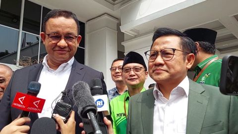 Kehadiran Capres nomor urut 1, Anies Baswedan, dalam acara penetapan Prabowo Subianto-Gibran Rakabuming Raka sebagai presiden dan wakil presiden (Sumber foto : Media Indonesia)