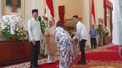 Presiden keenam Republik Indonesia, Susilo Bambang Yudhoyono (SBY), meski tidak hadir secara langsung, tetap menyampaikan salamnya kepada (Sumber foto : Kompas)