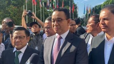 Anies Baswedan-Muhaimin Iskandar Tiba di MK untuk Sidang Putusan Sengketa Pilpres 2024