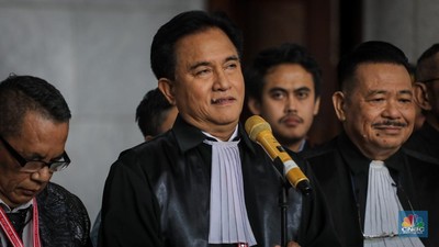Dalam sidang lanjutan sengketa Pilpres 2024 yang berlangsung pada Rabu (3/4/2024), Ketua tim pembela Prabowo-Gibran, (Sumber foto : CNBC Indonesia)