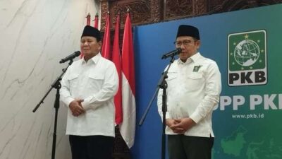 Presiden terpilih, Prabowo Subianto, mengungkapkan rasa terima kasihnya kepada pasangan Capres-Cawapres RI nomor urut 1, Anies Baswedan (Sumber foto : RRI)