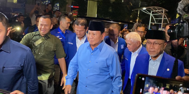 Presiden terpilih Prabowo Subianto menghadiri rapat koordinasi nasional (Rakornas) persiapan Pilkada 2024 Partai Amanat Nasional (PAN) di Hotel (Sumber foto: RMOL)