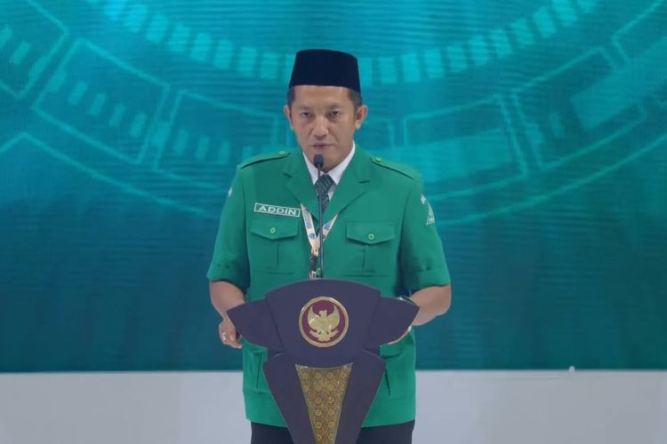 Ketua Umum Gerakan Pemuda (GP) Ansor yang baru dilantik, Addin Jauharudin, menegaskan bahwa Presiden RI Joko Widodo (Jokowi) dianggap (sumber foto : Kompas)