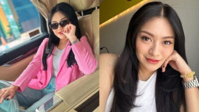 Kehadiran Nathalie Holscher, mantan istri dari komedian Sule, dalam acara pernikahan Rizky Febian dan Mahalini pada Jumat (10/5/2024) lalu, (Sumber foto ; Grid,id)