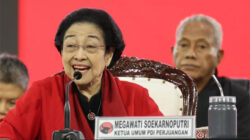 Dalam pidato penutupan Rapat Kerja Nasional (Rakernas) V Partai Demokrasi Indonesia Perjuangan (PDIP), Ketua Umum PDIP Megawati Soekarnoputri (Sumber Foto : Tempo)