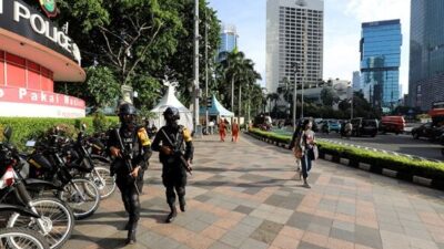 Kepolisian Siagakan Personel di Bundaran HI Jelang May Day