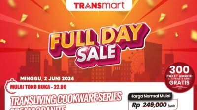 Transmart Full Day Sale: Diskon Hingga 50% untuk Perlengkapan Masak dan Produk Lainnya