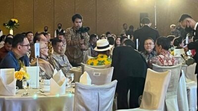 Airlangga Hartarto Pujikan Theo L. Sambuaga dan Jusuf Kalla di HUT ke-75 Partai Golkar