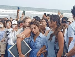 Jennifer Coppen Larung Abu Dali Wassink di Pantai Lembeng